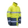 Parka de alta visibilidade bicolor